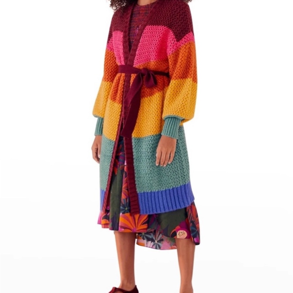 FARM Rio Multicolor Longline Cardigan